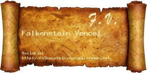 Falkenstein Vencel névjegykártya